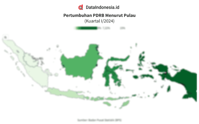Data Pertumbuhan PDRB Menurut Pulau pada Kuartal I/2024