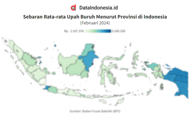 Data Sebaran Upah Buruh di 38 Provinsi Indonesia pada Februari 2024