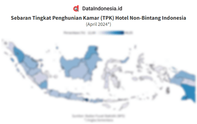 Data Sebaran Tingkat Penghunian Kamar (TPK) Hotel Non-Bintang Menurut Provinsi pada April 2024