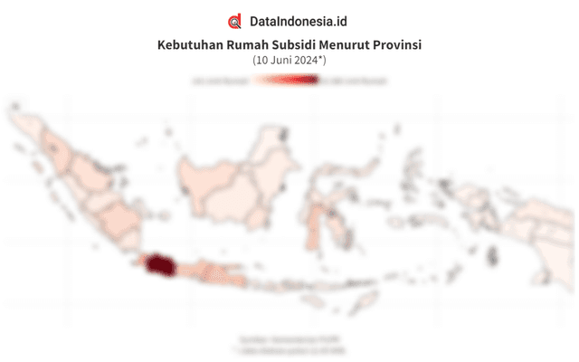 Data Sebaran Kebutuhan Rumah Subsidi di Indonesia per 10 Juni 2024