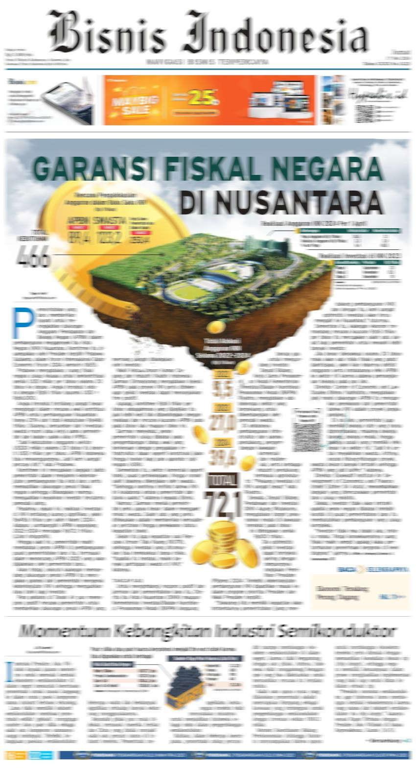 Daftar Judul Berita Koran Bisnis Indonesia Edisi 17 Mei 2024