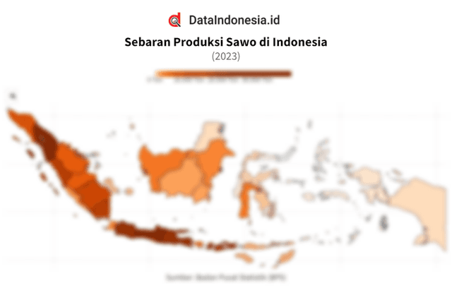 Data Sebaran Produksi Sawo di Indonesia pada 2023