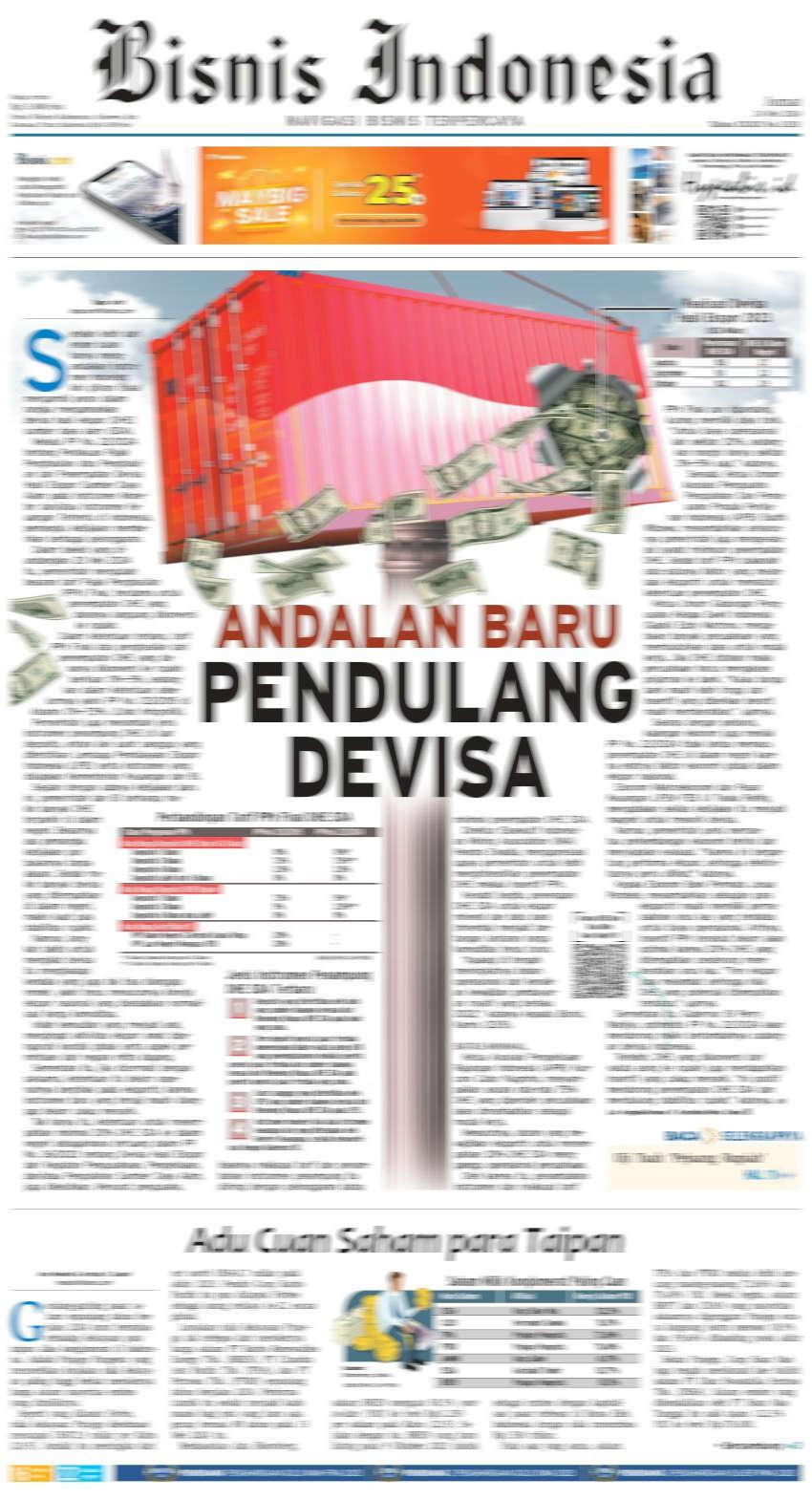 Daftar Judul Berita Koran Bisnis Indonesia Edisi 24 Mei 2024