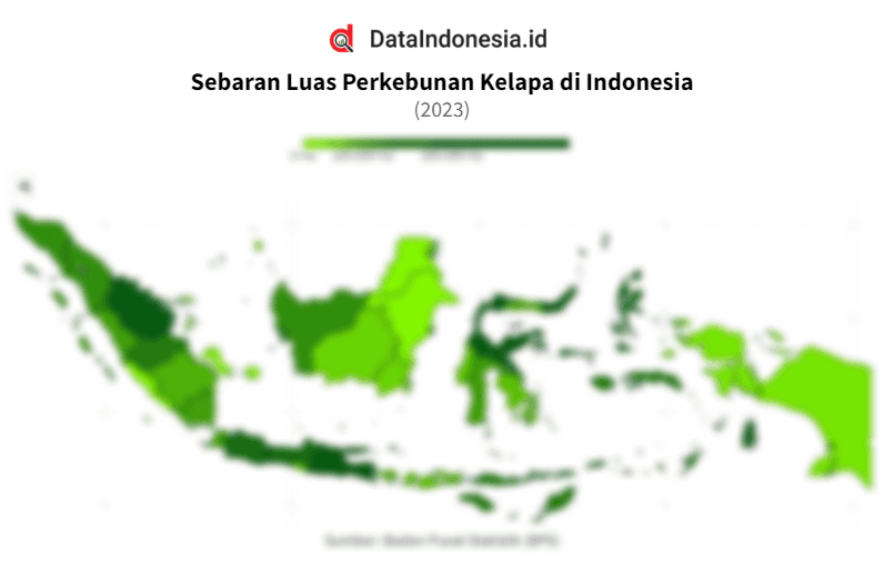 Data Sebaran Luas Perkebunan Kelapa di Indonesia pada 2023