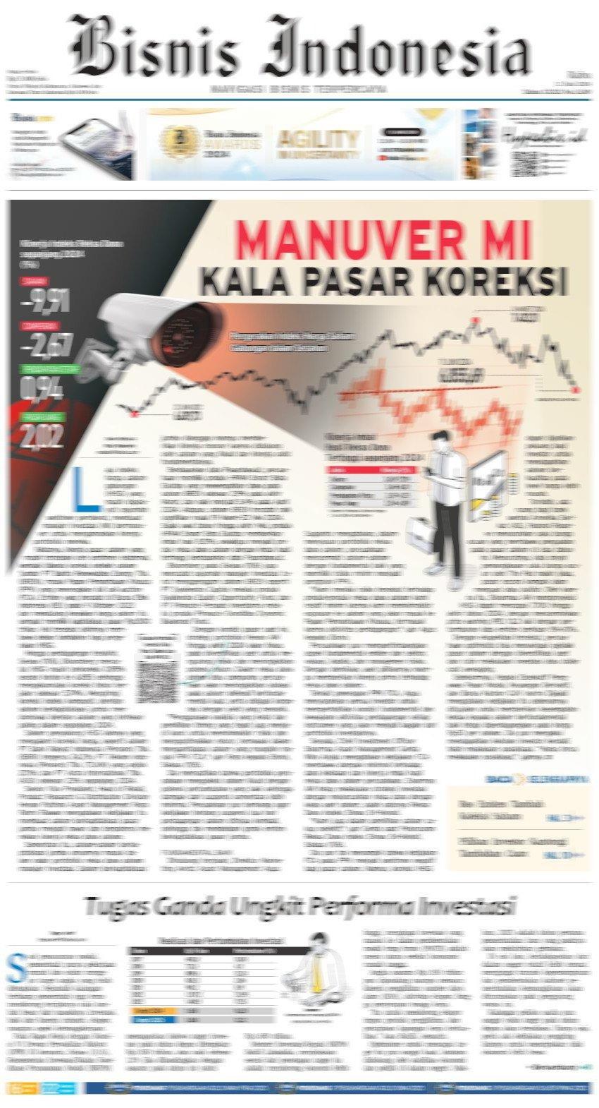 Daftar Judul Berita Koran Bisnis Indonesia Edisi 12 Juni 2024