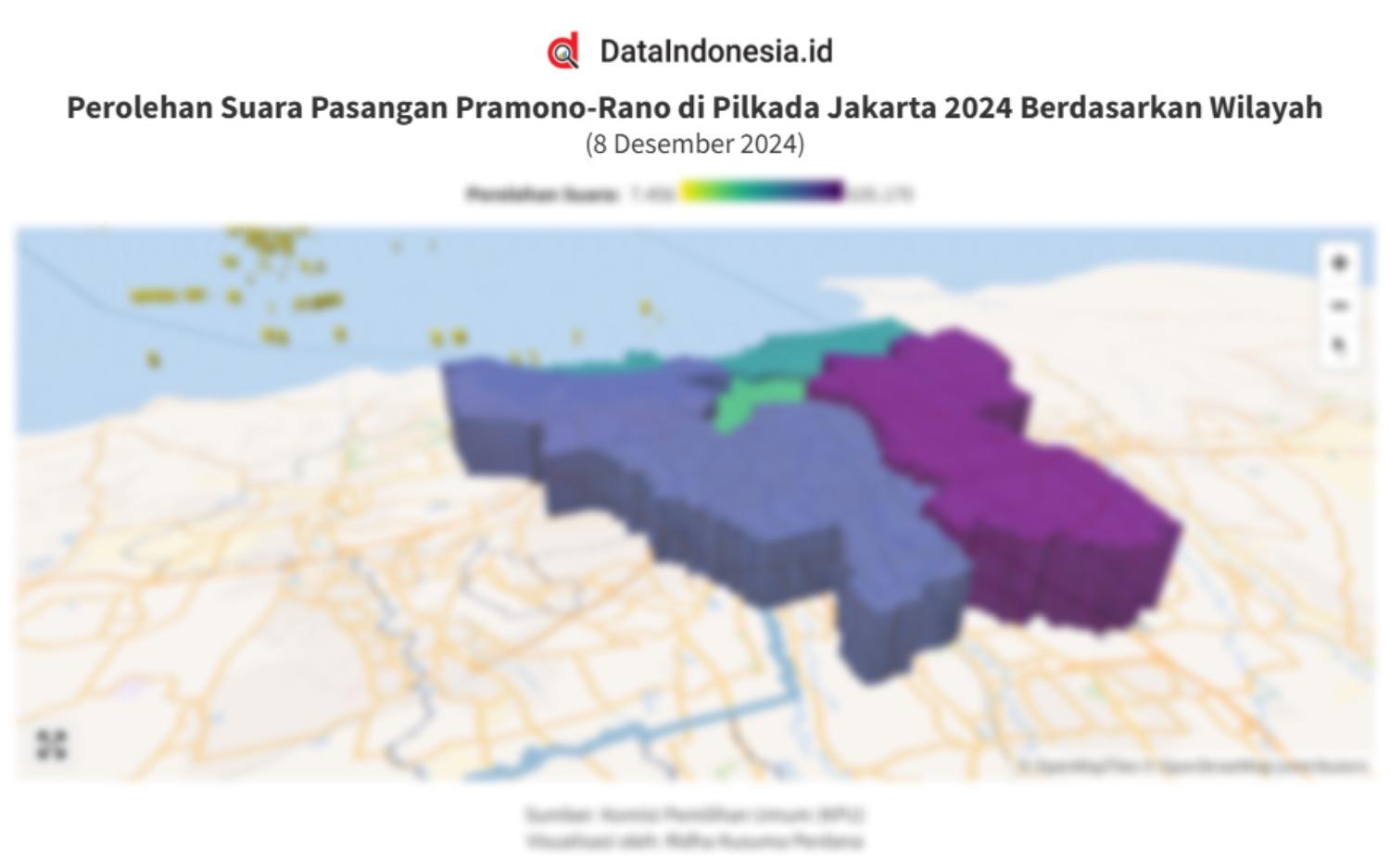 Data Hasil Rekapitulasi Penghitungan Suara di Pilkada Jakarta 2024 Berdasarkan Wilayah