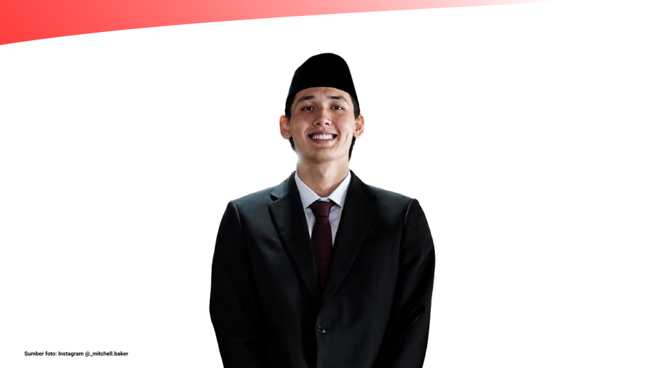 Mitchell Baker mencetak tiga gol pada debutnya bersama tim nasional Indonesia ketika mengalahkan Kamboja 5-1 di Stadion Pakansari, Bogor, Senin (27/7/2026)./(Sumber foto: Instagram @_mitchell.baker)