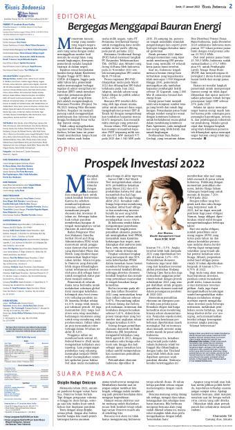 Daftar Judul dan Penulis Opini Bisnis Indonesia November 2022