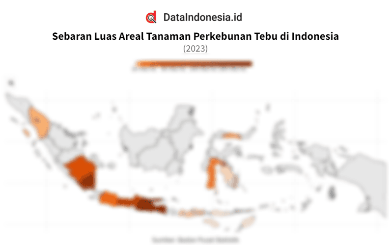 Data Sebaran Luas Perkebunan Tebu di Indonesia pada 2023