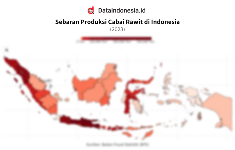 Data Sebaran Produksi Cabai Rawit di Indonesia pada 2023
