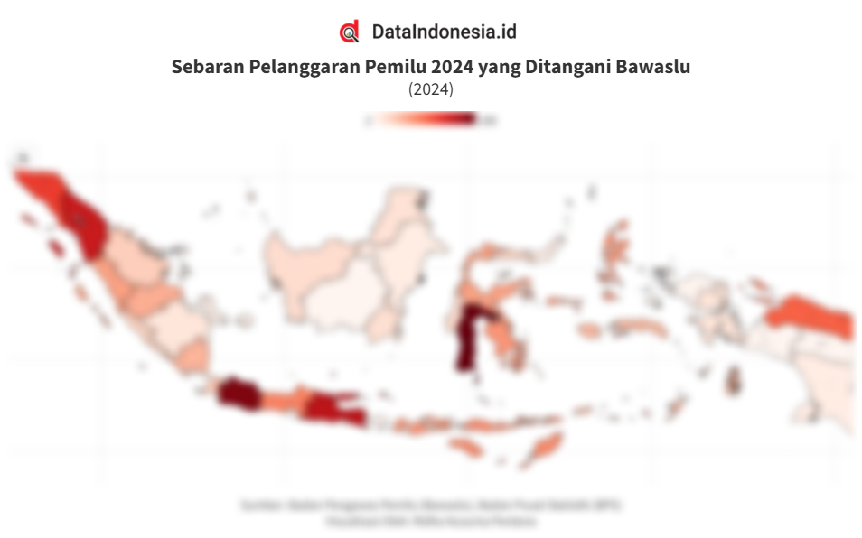 Data Sebaran Pelanggaran Pemilu 2024 yang Ditangani Bawaslu Menurut Provinsi