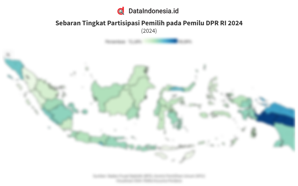 Data Sebaran Tingkat Partisipasi Pemilih pada Pemilu DPR RI 2024 Menurut Provinsi