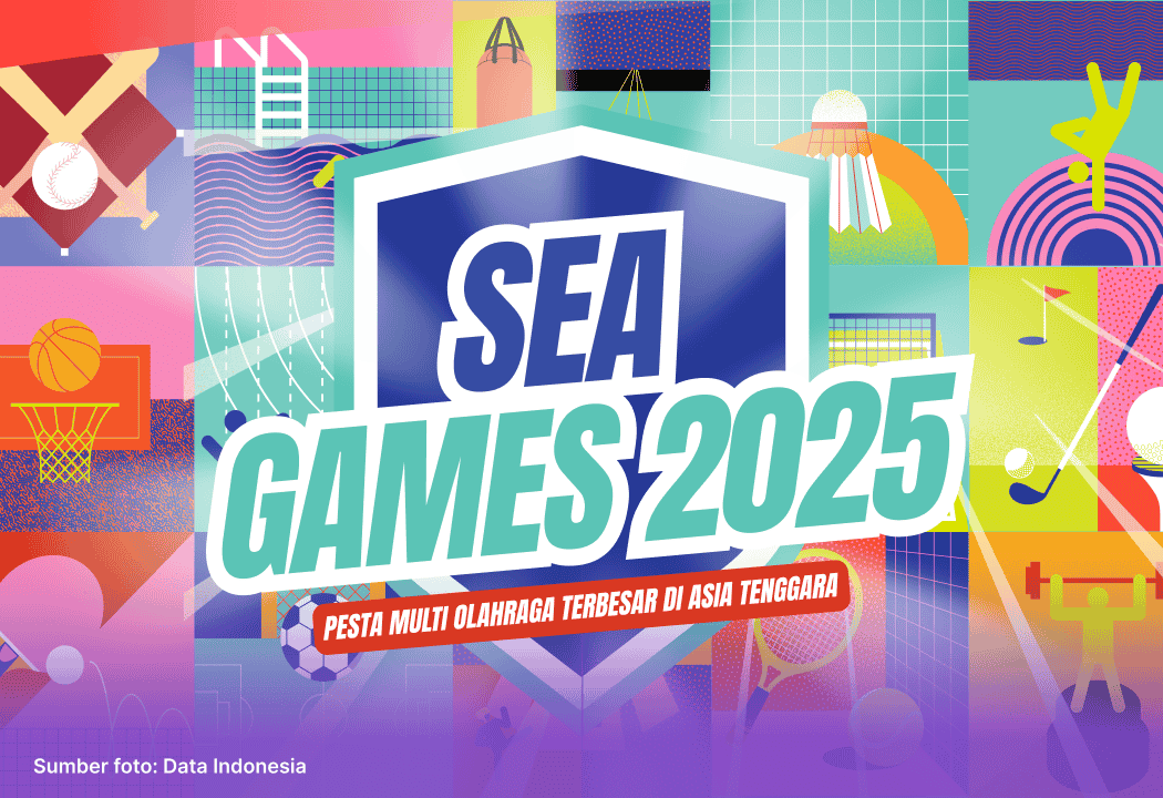 . Indonesia akan kembali berlaga di sejumlah cabang olahraga (cabor) pada gelaran SEA Games 2025 hari ini, Senin (15/12)./(Sumber foto: Data Indonesia)
