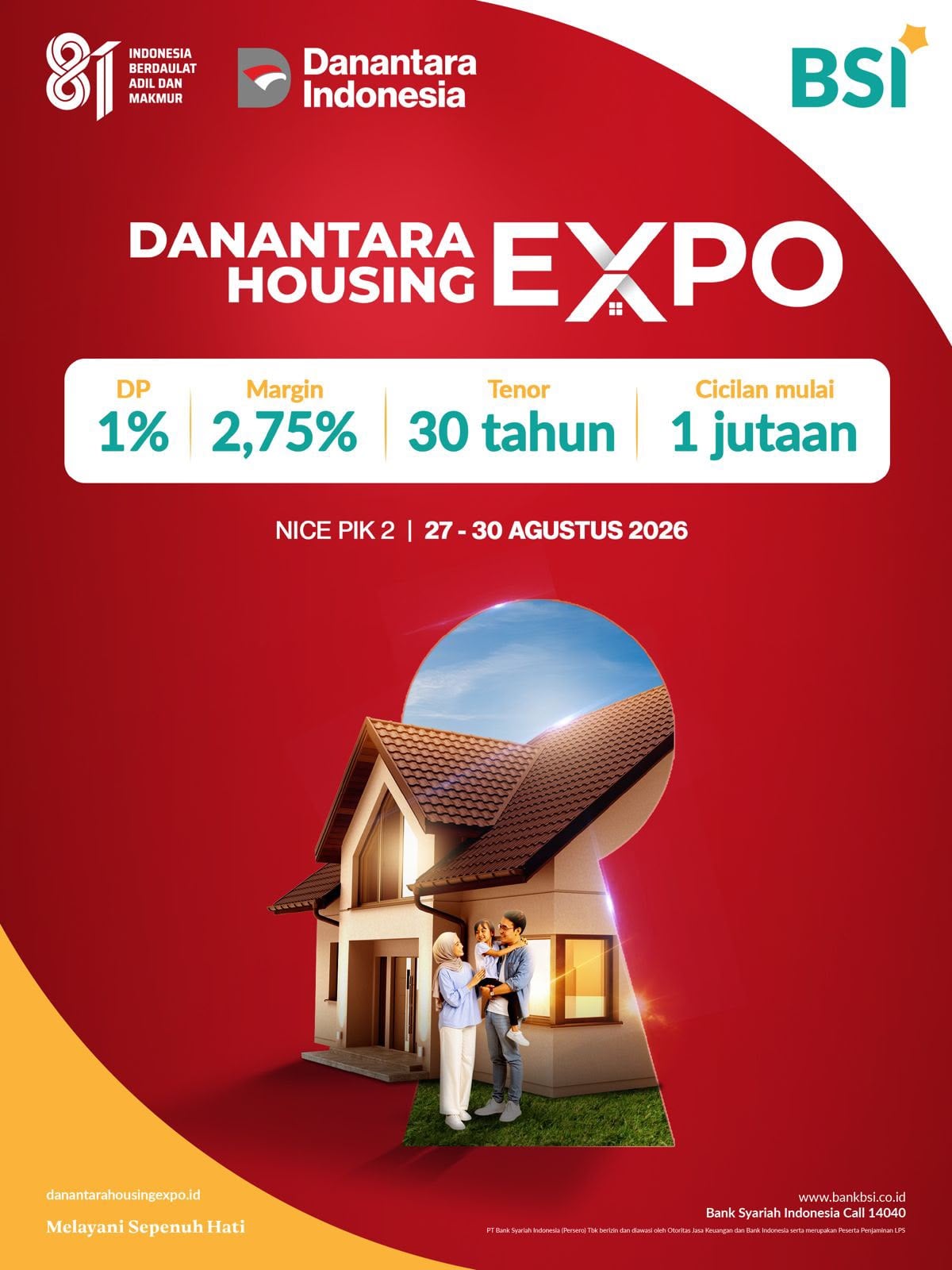 Dukung Program 3 Juta Rumah, BSI Beri Special Margin 2,75% di Danantara Housing Expo 2026